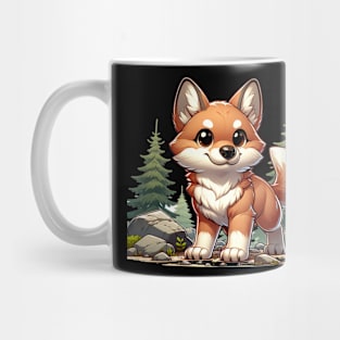 Kawaii Red Wolf Mug